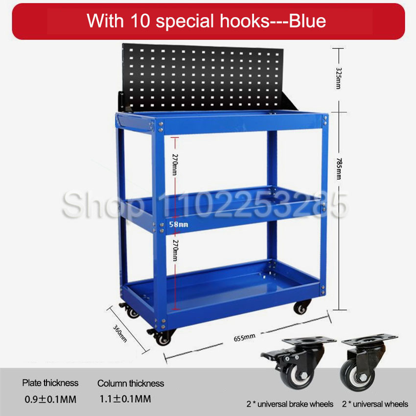 Tool Carts 3-layer Mobile Tool - đánh giá và giá Workshop Tools Car