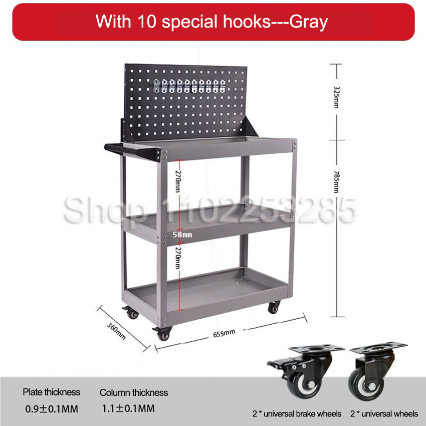 Tool Carts 3-layer Mobile Tool - đánh giá và giá Workshop Tools Car